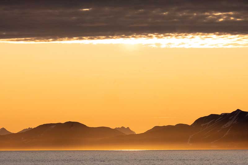 Coucher de soleil Cap Sud Spitzberg