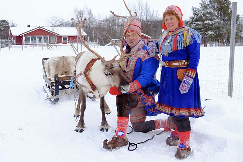 Samis - éleveurs de rennes - Laponie