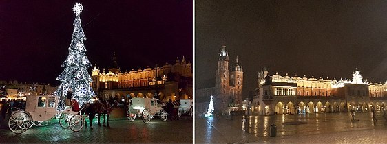 La place marché Cracovie Noël