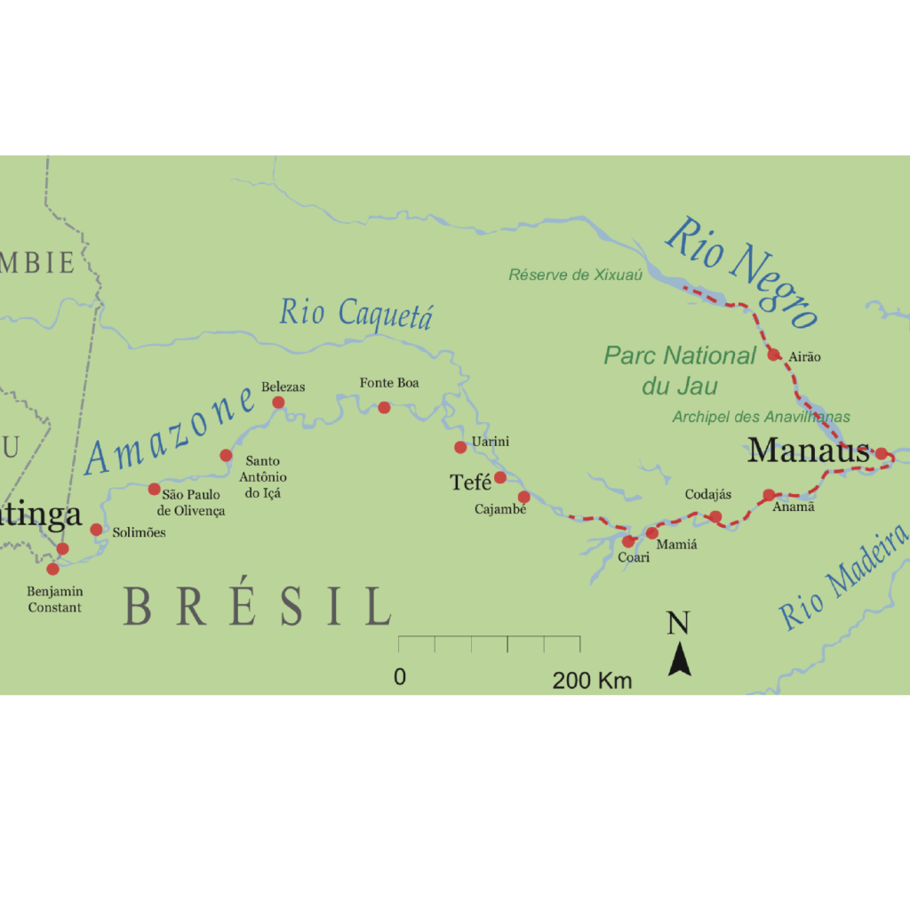 Carte 3 fleuves - Croisière Amazonie