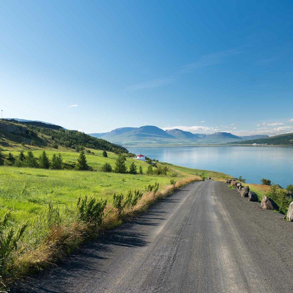 Route Akureyri Islande