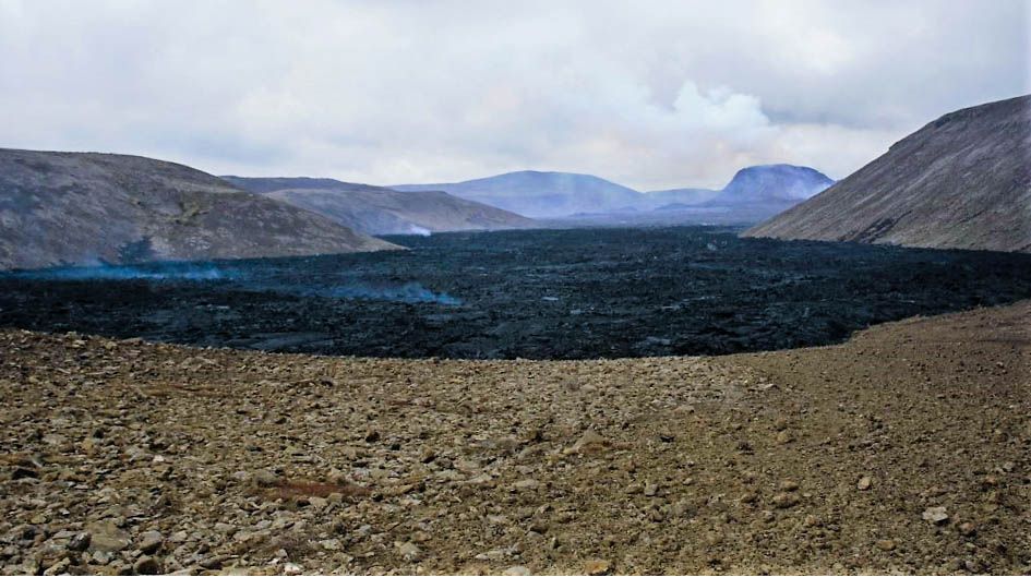 Coulée lave volcan Islande