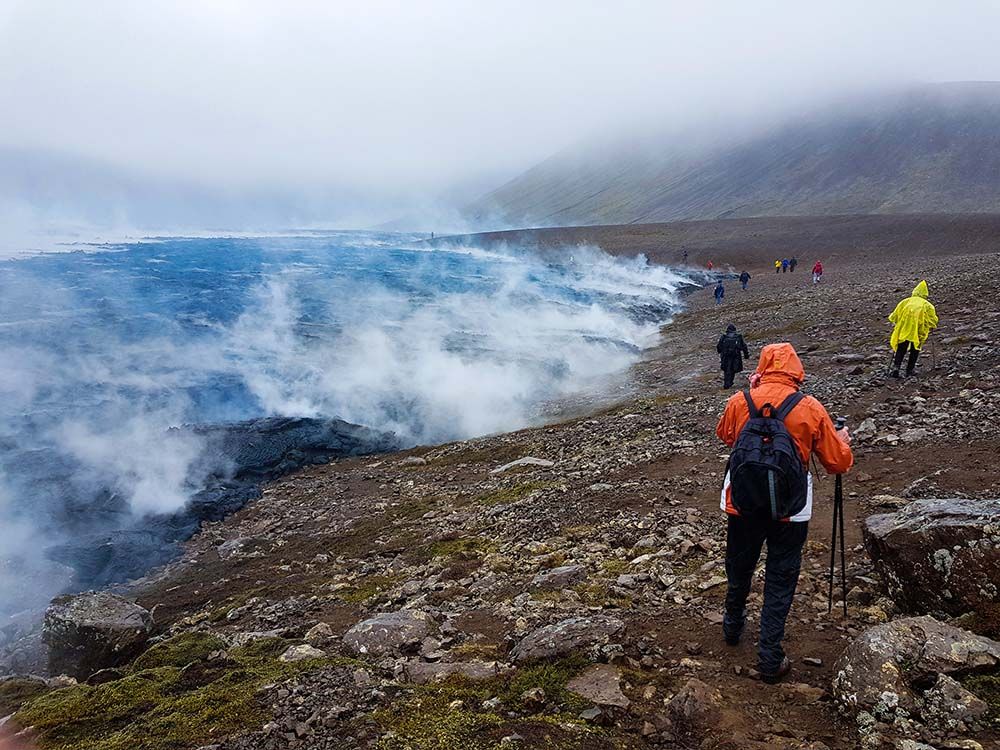 Islande coulée de lave