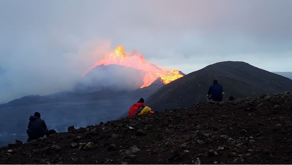 Observation du volcan Islande