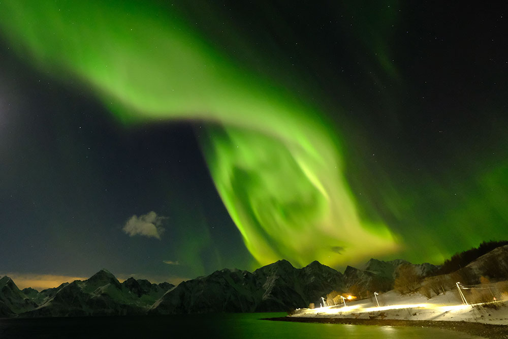 Aurores boréales Alpes de Lyngen Norvège