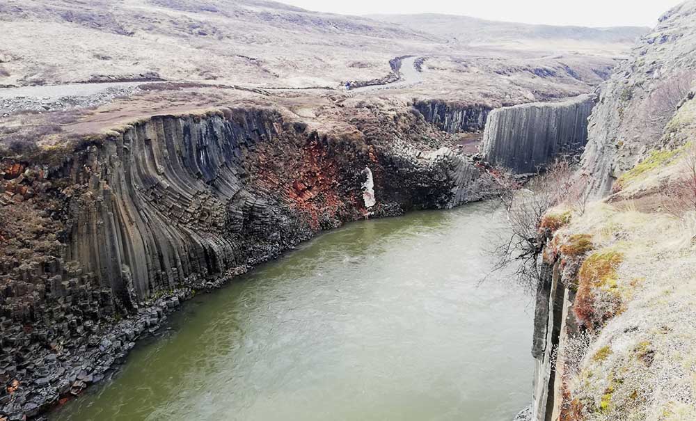 canyon de Stuđlagil Islande