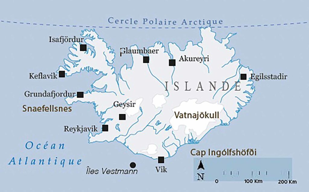 Carte ISlande