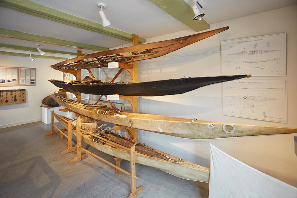 kayaks at the Qaqortoq museum. Photo - Peter Lindstrom , Visit Greenland