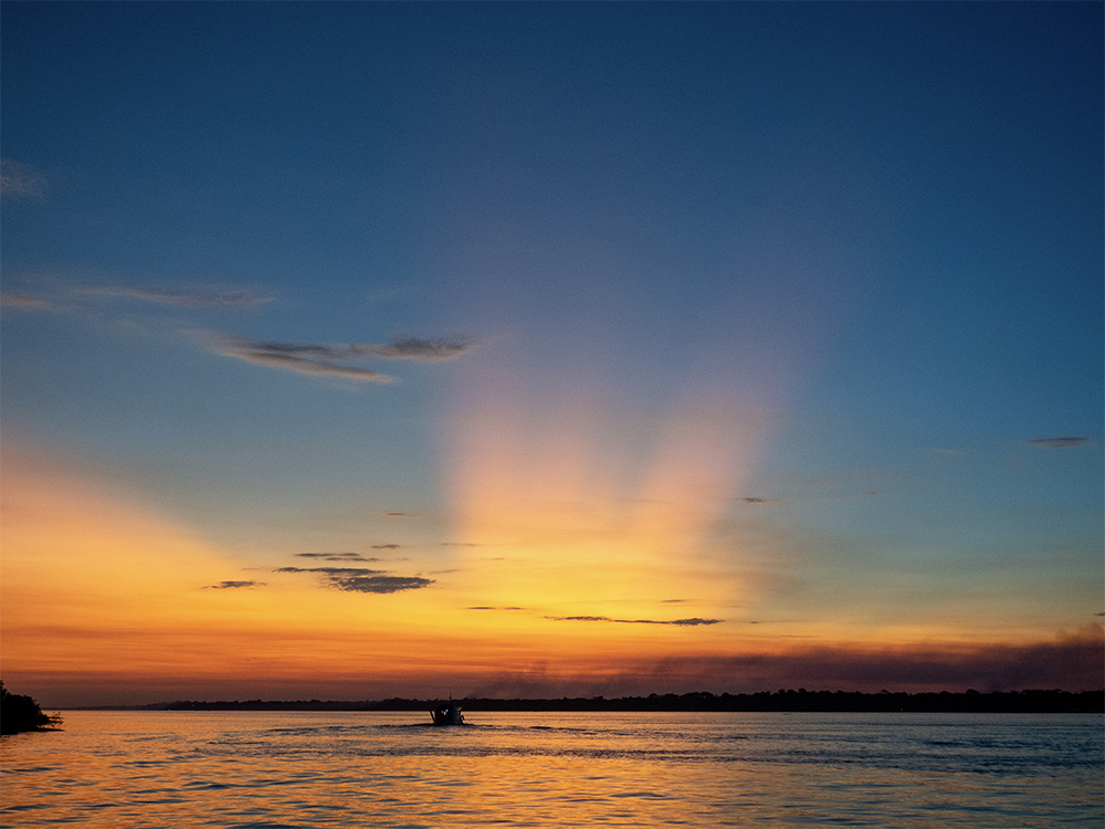 Coucher de soleil Amazonie