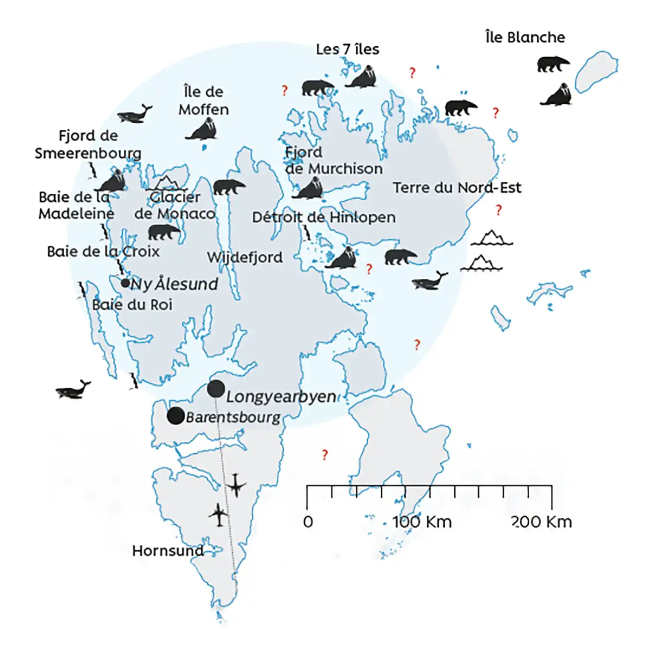 Carte Grande découverte Svalbard