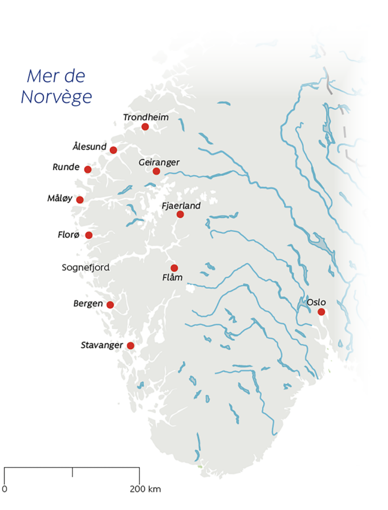 Carte Les fjords de Norvège