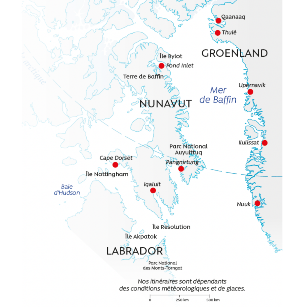 Carte Nunavut Labrador