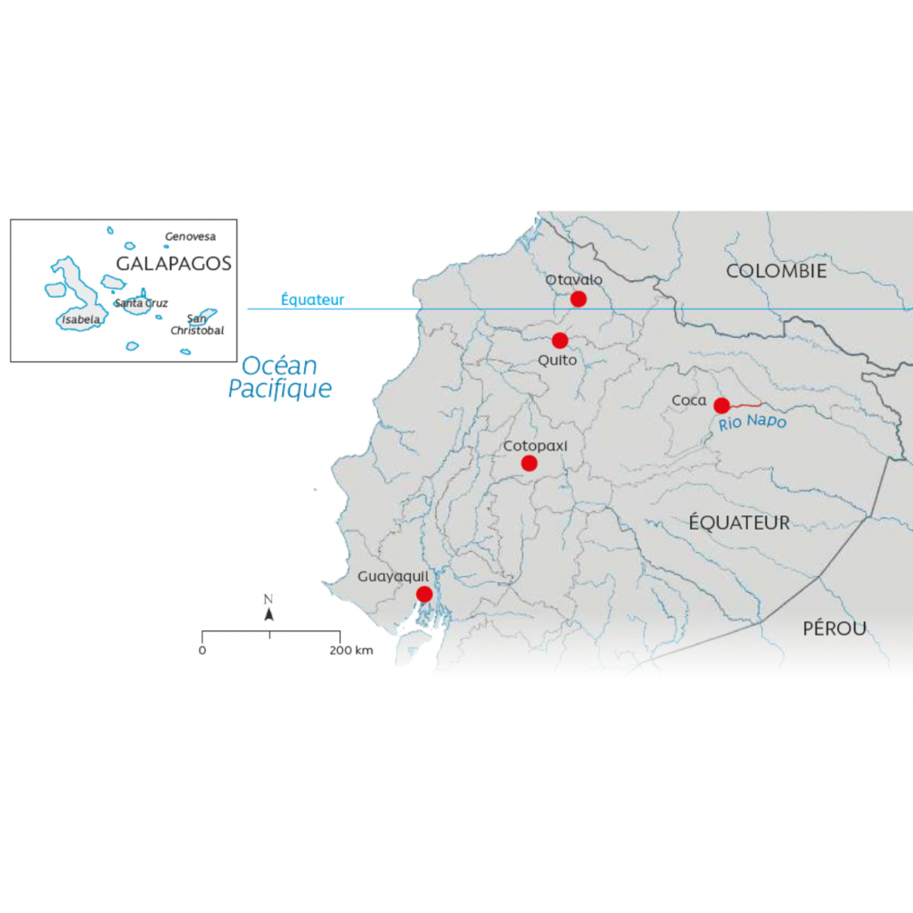Carte Galapagos + Amazonie
